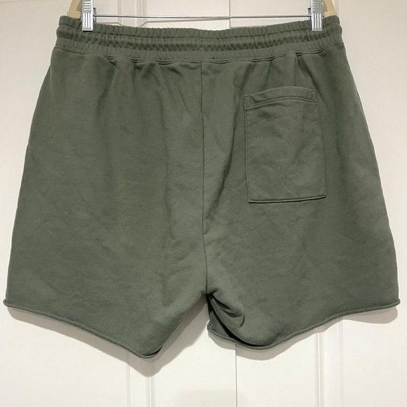 J.Crew NWOT University terry long lightweight cutoff shorts with Crew Logo sz L - Picture 2 of 4